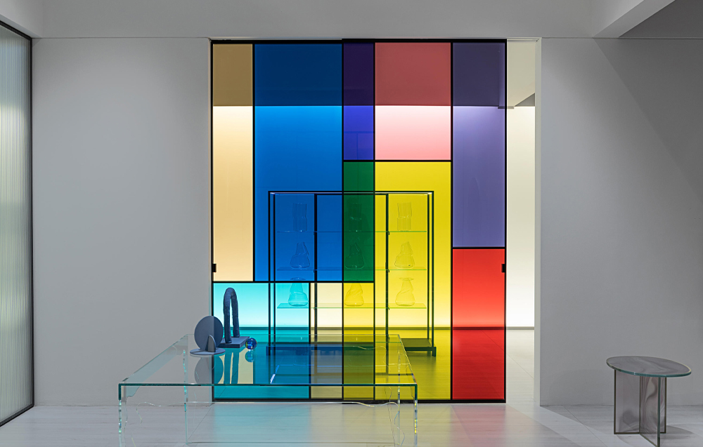 پارتیشن شیشه ای رنگی + خرید و قیمت