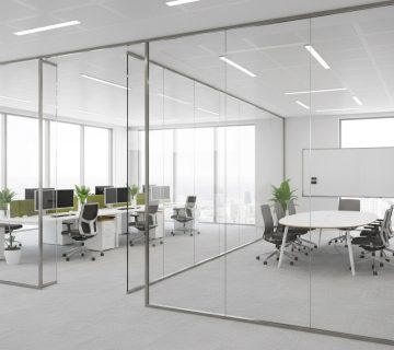 پارتیشن شیشه ای تک جداره