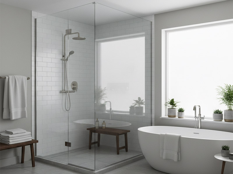 پارتیشن شیشه ای حمام